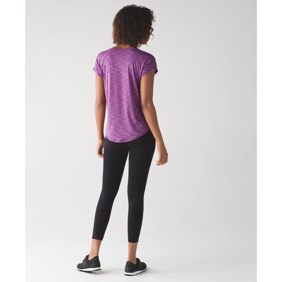 (4) $68 Lululemon Run Around Tee Heathered Aurora - Picture 2 of 4